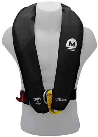 Orangemarine - Gilet, Gonfiabile Essenza Automatica con Imbracatura 170 N, Unisex, Colore: Navy, 170 N