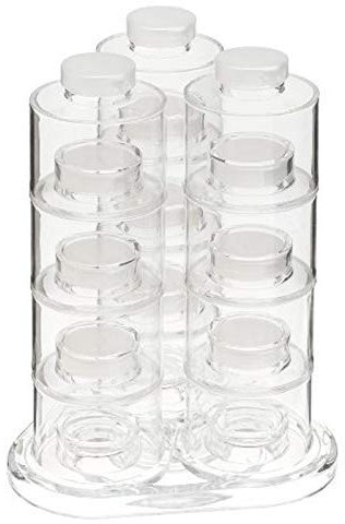XINYU 6 st./set kryddglas peppar 12 kryddglas kryddtorn roterande design kryddglas köksdiskhylla kryddflaskor
