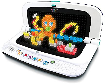VTech - Magic Lights 3D, Atelier Créatif Enfant, Création de Tableaux Lumineux en 2D et en 3D, Jeu Éducatif, Loisir Créatif Électronique, Cadeau Enfant Dès 5 Ans - Contenu en Français