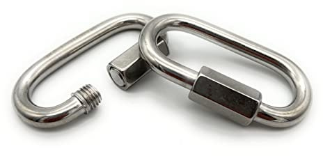 Befestigungstechnik F.R. | Ketten Schnellverschluss Ø 5mm WLL: 140kg [5 Stück] | Kettenglied Ketten Verbinder [Größe & Menge WÄHLBAR] Notglied Schraubverbinder (5 Stück, Ø5)