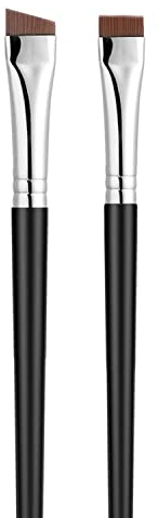 JASSINS Fein abgewinkelte Eyeliner-Pinsel, Präzisions-Gel-Eyeliner-Pinsel, synthetische Borsten, Augen-Make-up-Werkzeug, ultradünn, schräg, flacher Winkel für Schönheitskosmetik-Werkzeug