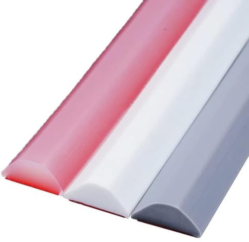 Shower Threshold Water Barrier, Wet Room Floor Barrier, Wet and Dry Separation Water Stopper Strip for Kitchen Countertop Bathroom (Color : Gray, Size : 1M)
