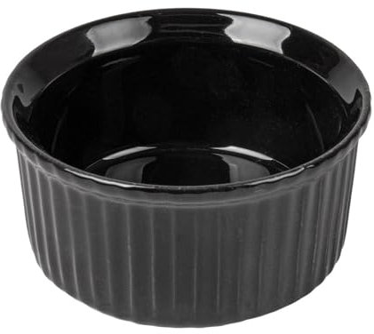 12 unités - Ramequins 120 ml Ø 7,8 x 3,7 cm, noir porcelaine