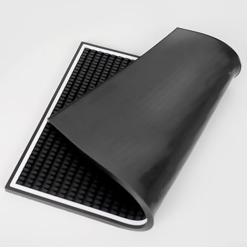 Hasaller Tappetino da bar in silicone, 3 misure, nero, tappetino da bar nero per bar, tappetino da bar (30 x 45 cm), EBT2274834048RY4786FB