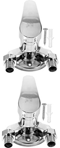 Genérico Grifo del baño,2 uds Grifo de baño desviador de Agua de 3 vías grifos de Ducha y bañera Divisor de Grifo Adaptador desviador de Agua