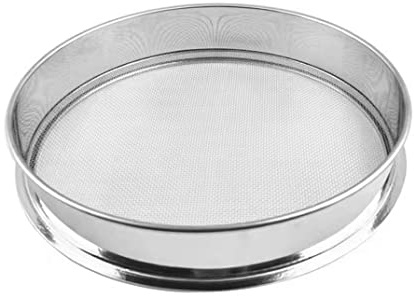 CUCUFA Énigme de Jardin 7,87 Pouces à Mailles Fins Tamis de Sol à Tamis de Jardin 0,12 Pouce Grain à Mailles Fins Tamis de Sol pour Le Jardinage de Sable en Pierre