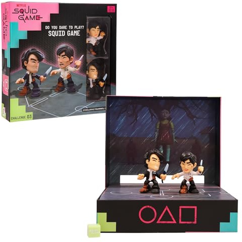 IMC Toys Squid Game The Final Challenge, from the Netflix Series, Game Challenges To Play And Display, Includes Mini Set And Figurines, Gift Toy for Adults Age +17