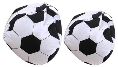 POPETPOP 2stücke Fußball-sitzsack Für Kleinkinder Plüsch-organizer Mit Großem Fassungsvermögen Für Spielzeug Kleidung Bücher Faltbar Und Tragbar Für Zuhause Reisen Und