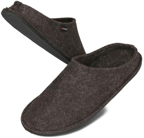 BeComfy Donne Uomini Pantofole in Feltro Pantofole in Feltro Pantofole Unisex in Feltro Di Lana Naturale 36-46 EU (Bronzo, Sistema Taglie Calzature EU, Adulto, Numero, Media, 40)