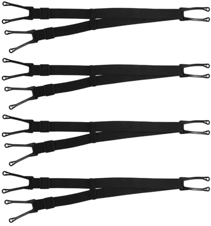Toyvian Bretelles de Hockey pour Adultes Lot de 4 Ceinture Élastique Antidérapante Taille XL Bretelles Réglables pour Pantalons de Hockey sur Glace Équipement de Protection pour