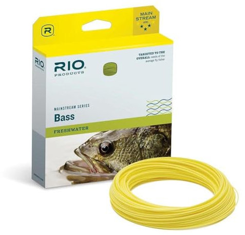 RIO PRODUCTS Unisex-Erwachsene Fliegenschnur Mainstream Bass/Hecht/Panfish Wf8F, gelb, 8 Weight