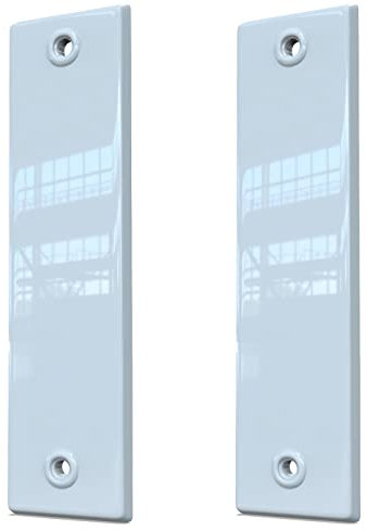 Gurtwicklerblende geschlossen Lochabstand 135 mm in Weiß 2 Stück