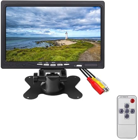 HUACANG DC 12 V-24 V 17,8 cm HD 800 x 480 a Colori TFT LCD Car Reverse Backup retrovisore Monitor con Telecomando per Telecamera videocamera CCTV Dvd Player