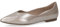 CAPRICE Damen Ballerinas aus Leder Spitz, Beige (Taupe Metallic), 36 EU