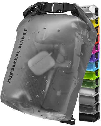Nordlight Bolsa Estanca Impermeable - (2L, Antracita Esmerilado) Dry Bag con Cierre Enrollable y Correa para Hombro | Mochila Impermeable, Mochila Estanca | Playa, Piscina, Kayak, Stand Up Paddling