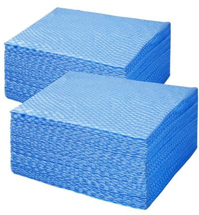 Peachicha J Cloths Reusable Dish Cloths Jay Cloth All Purpose Cleaning Cloths Disposable Kitchen Towels,Blue Pack of 100 Pcs