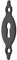Amig - Bocallave - Vertical y Lisa - 67 x 26 x 1,5 mm - Con Agujero para Cerraduras de Gorja - Ideal para Fijar en Cajones, Armarios, Baúles y Puertas de mueble - Acero Negro