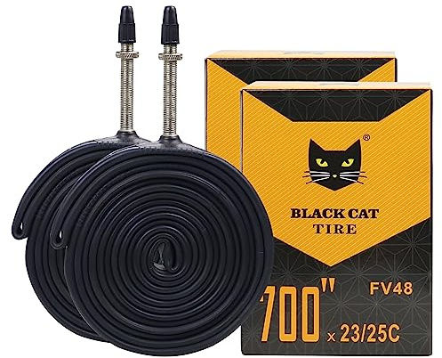MAKELEN 2 Pcs 700x23C/25C Bike Tubes, 48mm FV Presta Valve, 700C Bike Tire Tube for Road Bike