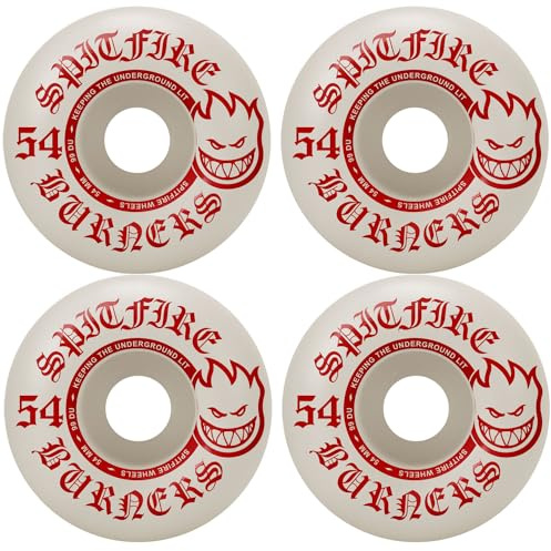 Spitfire Brûleurs de roues de skateboard 54 mm 99A Blanc/rouge