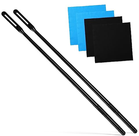 Toyvian 2 Bastoncini la Pulizia del Flauto in Plastico e Tessuto, Kit 2 Pezzi per Rimuovere Macchie e Curare Strumenti per Appassionati e Musicisti