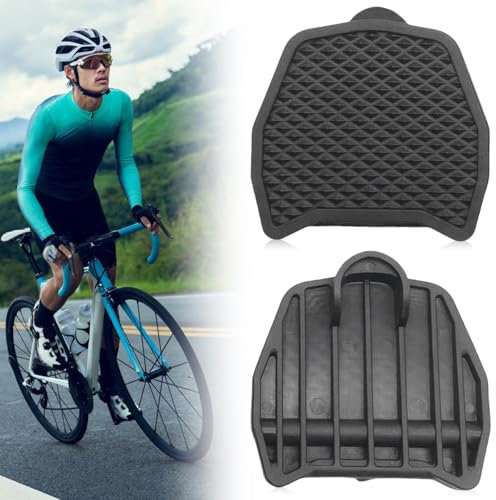 Pedal Plate, Road Bike Pedalaufsatz Adapter Kompatibel mit Shimano SPD-SL,PP Adapter Clipless Pedale,klickpedale für Grip und Komfort,Ersatz Pedalkonverter,Ändert Klickpedale zu Flats(Schwarz)