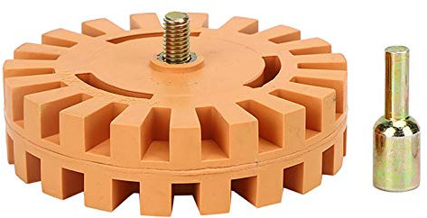Respicefinem Ruota Adesiva Pneumatica Gessata 4 Pollici 25 Millimetri In Gomma Da Cancellare Per Rimozione Facile Di Adesivi Decalcomanie E Vernice Su Auto Barche Camion Compatibile Con Trapano Elettr
