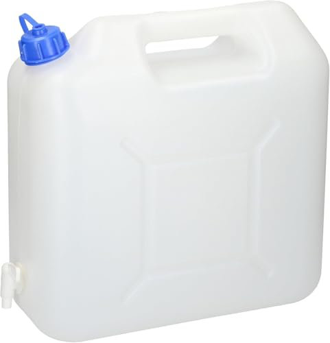 Unibos | 15 L Plastic Jerry Can With Tap | Water Carrier Container Water Bucket | BPA-Free Water Carrier | Water Tank For Camping, Hiking, Fishing, Picnic, BBQ & Travel | Outdoor Use (15Ltap)