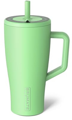 BrüMate Era 900ml Tumbler with Straw and Lid | 30oz Metal Water Bottle with Handle | 100% Leakproof | Insulated Cup | Stainless Steel Travel Gym Mug | Keeps Drinks Ice-Cold All Day (Kiwi)