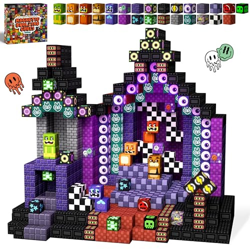 KIDCHEER 200PCS Magnetic Blocks Building Toys for Kids Ages 3+ | Sensory Learning Toy with Creative Magnetic Building Play, Group Activity Gift for Boys and Girls Ages 3+