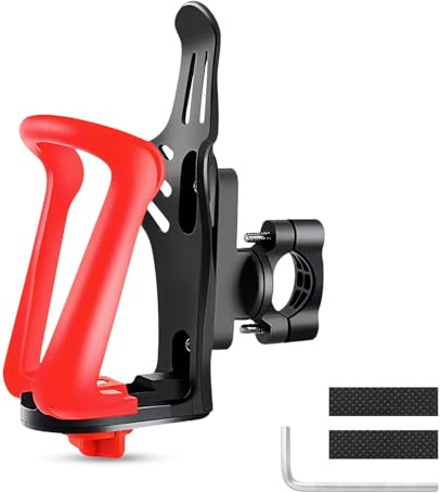 Soporte universal para botellas de bicicleta, soporte ajustable para bebidas con soporte giratorio de 360° para botellas de 55-75 mm, para MTB, bicicleta de carretera, bicicleta eléctrica, motocicleta