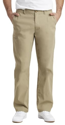 UNIONBAY mens Rainier Lightweight Comfort Travel Tech Chino Hiking Pants, Khaki, 34W x 30L US