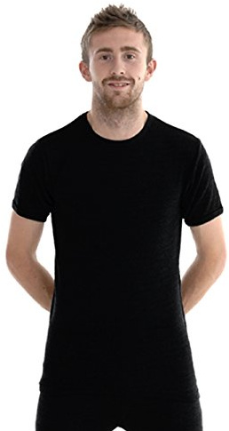 Gaffer Mens Thermal Tops T Shirt Short Sleeve Tshirt Vest Ski Wear Black Small