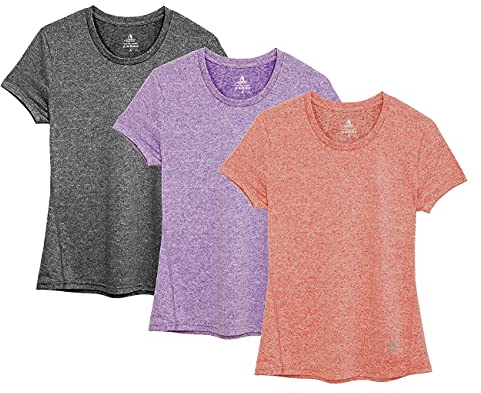 icyZone® Dam sport t-shirt löpning fitness skjortor sportkläder kortärmade toppar kortärmad topp
