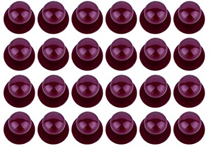 DESERMO 24er Set Kugelknöpfe für Kochjacken | Hochwertige Kochjackenknöpfe für alle Kugelknopf-Kochjacken | Profi Kochknöpfe mit großer Farbauswahl (bordeaux)