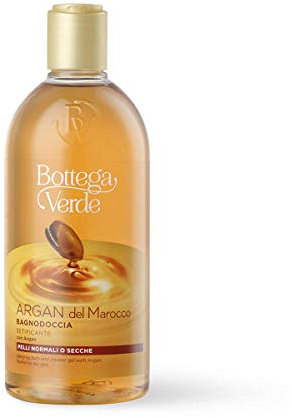 Bottega Verde - Argan del Marocco, Bagnodoccia con Olio di Argan, 400 ml, Azione Setificante, per Pelli Normali o Secche