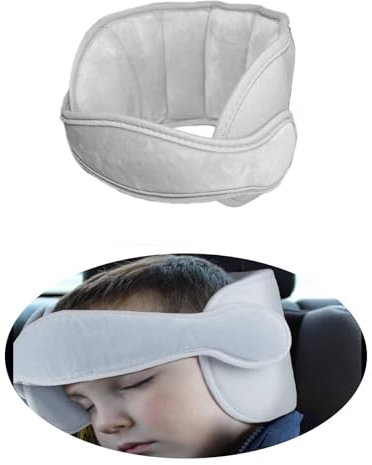 ZOIBV Kleinkind Kopfstütze Support Band, Kopfschutz Schlafen, Autositz Nackenstütze verstellbarer Kopfschutz Kopfhalter Kindersitz Baby, geeignet für Autositze, Schlafkissen Kopfhalter - Grau