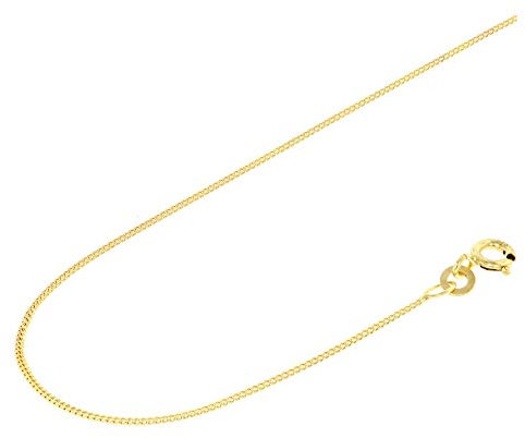 ACALEE Halskette 333 Gold / 8 Karat Panzer-Kette 1,1 mm eleganter Halsschmuck aus Echtgold für Damen, wunderschöne Geschenkidee, 10-3011-40 40 cm