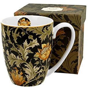Duo Collection Art Gallery by William Morris Classic Mug 380 ml Chrysanthemum made from New Bone China Porcelain in Gift Box, Classic Mug, Coffee and Tea Mug