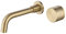 Brass Brushed Gold Concealed Wall Mounted Bathroom Faucet Mixing Lavatory Washbasin Basin Sink Mixer Taps,Knob Handle Swivel Spout