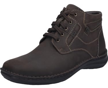 Josef Seibel Botines con cordones New Anvers 35, ancho K (extra ancho), plantilla intercambiable, Moro, 41 EU X-Ancho