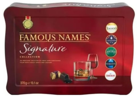 Famous Names Signature Collection Tin 370g-Christmas Chocolate Gift for Men Women 2024- Christmas Stocking