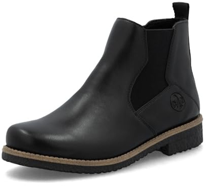 Rieker Damen Chelsea Boots 73557, Frauen Stiefeletten,uebergangsschuhe,uebergangsstiefel,Stiefel,Bootee,Booties,schwarz (01),38 EU / 5 UK