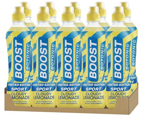 Boost Isotonic Sport Cloudy Lemonade, Limited Edition, 500ml, Pack of 12 Bottles
