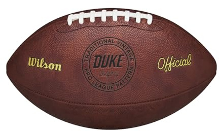 Wilson NFL Duke Throwback Football, Aus Verbundleder mit Retro-Design, Offizielle Größe, Farbe: Braun