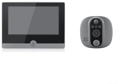WLAN Caméra de surveillance de porte avec écran couleur IPS 43 1080p HD Objectif grand angle PIR Détecteur de mouvement Smart Home Compatible avec connectivité 24 GHz 5000 mAh B