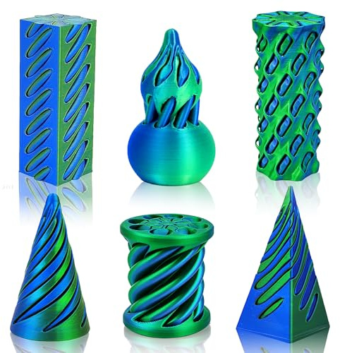 Chennyfun 6Pcs Spiral Cone Fidget Toy Set, 3D Printed Impossible Cone | Stress Relief and Focus for Home, Office, School & Travel, Cool Desk Toys Decoration Fun Gift for Kids and Adults