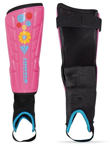 Vizari Blossom Soccer Shin Guards for Kids, Youth, Adults - Lightweight Protective, Dual-Layered Design for Boys, Girls, Men & Women - Stylish & Durable