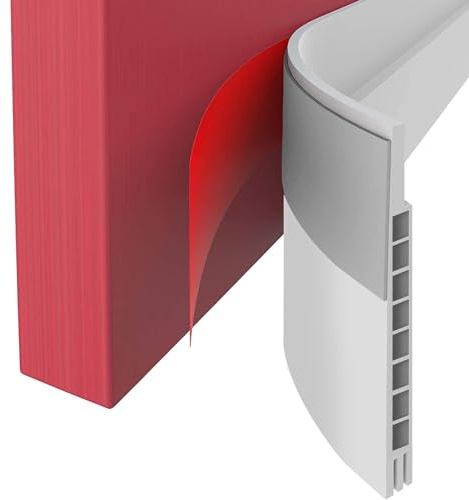 Upgraded Door Draft Stopper for Large Gap,Widened Door Sweep Seal Gap Up to 1.4 for Interior, Exterior and Garage Doors- Keeping Draft,Dust, Noise, Unwanted Light and Pests Out, 3 W x 37 L,White