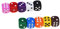 Rpanle 10 Stück Farbige Würfel Set, 16 mm 6-Seitige Augenwürfel aus Acryl, Spielwürfel Bunt für Tischspiele, Mehrfarben