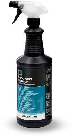 Errecom Nano Acid Cleaner, Acid Cleaner for Outdoor Units of Air Conditioning and Refrigeration Systems, Ready-to-Use, 1 L Spray Bottle
